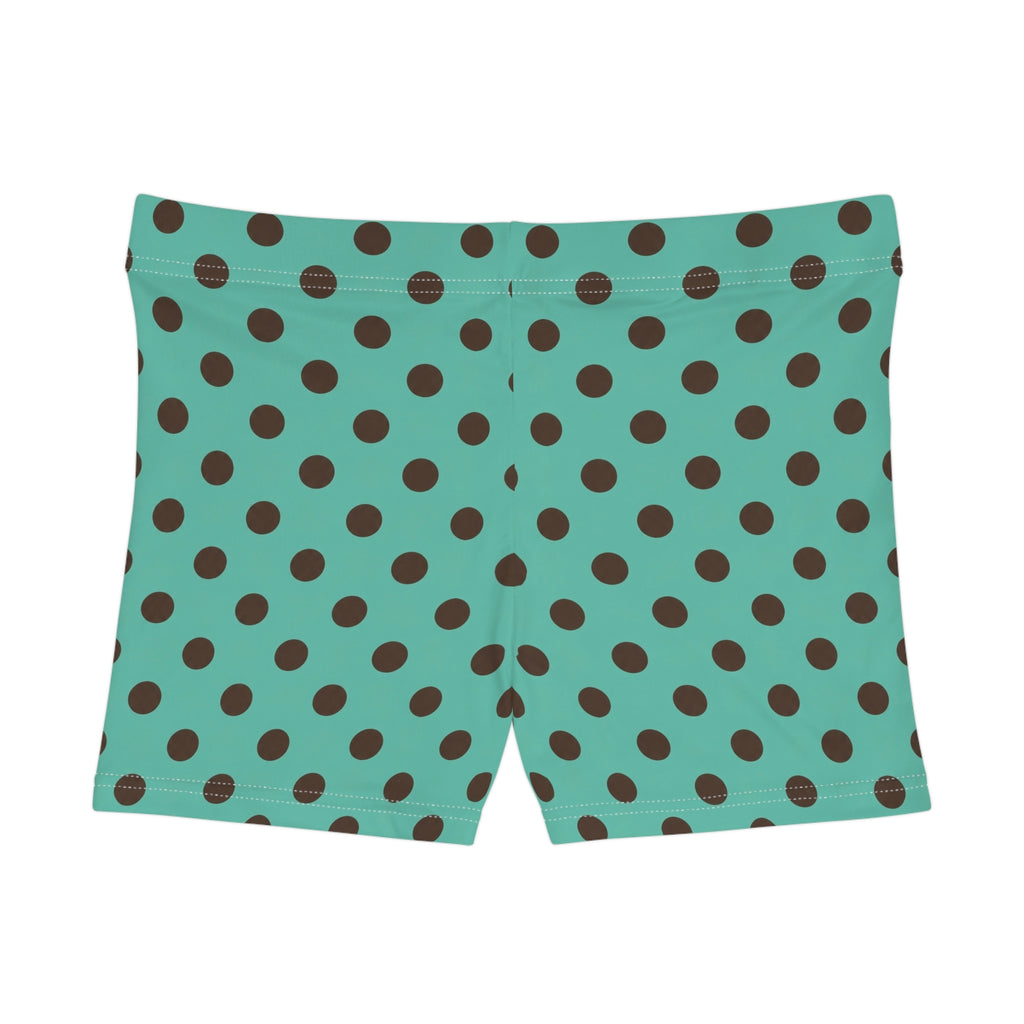 Palm Espresso Polka Dot Mini Shorts