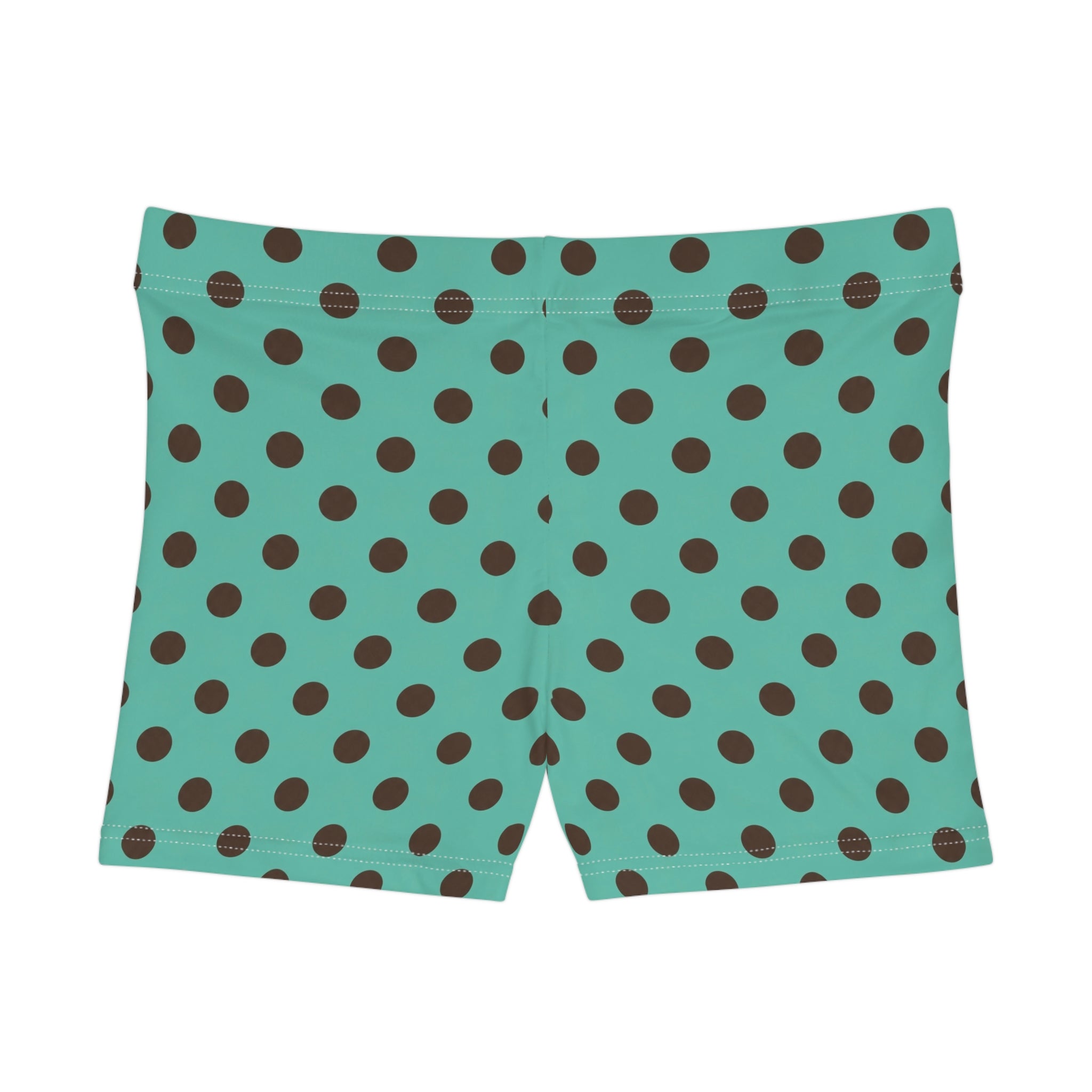 Palm Espresso Polka Dot Mini Shorts