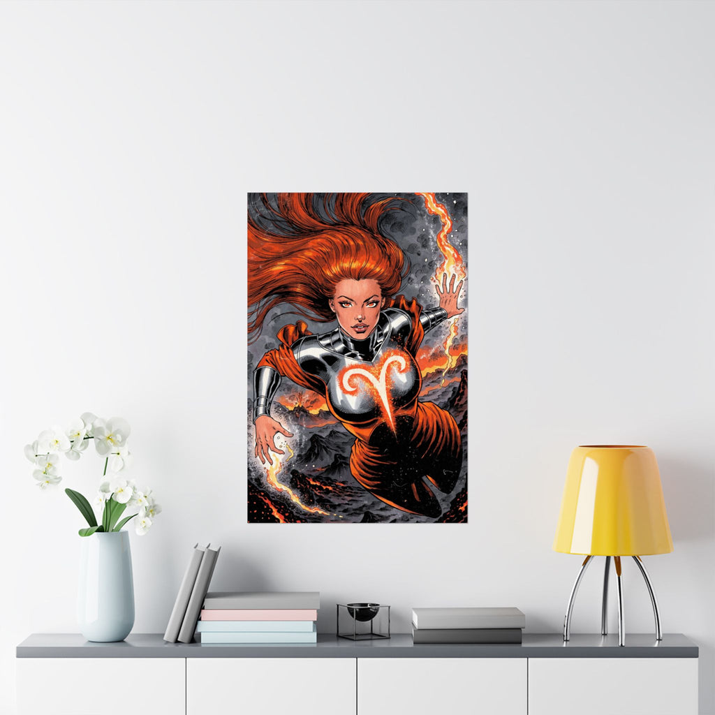 Aries Superhero Art Print