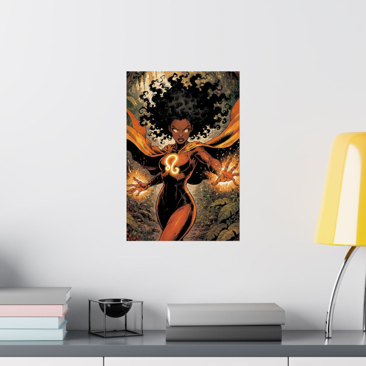 Leo Superhero Art Print