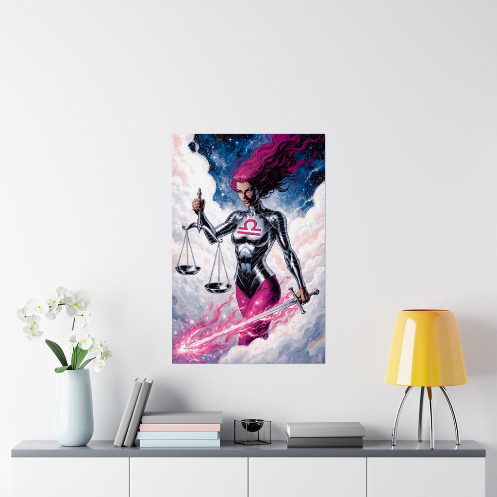 Libra Superhero Art Print