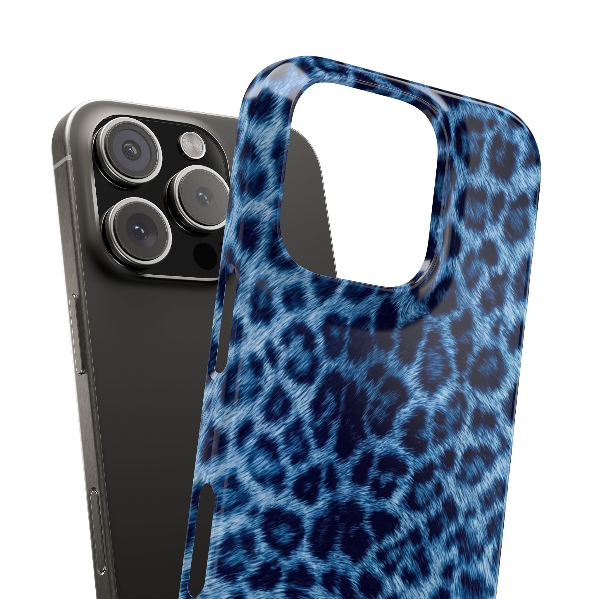Blue Leopard Phone Case
