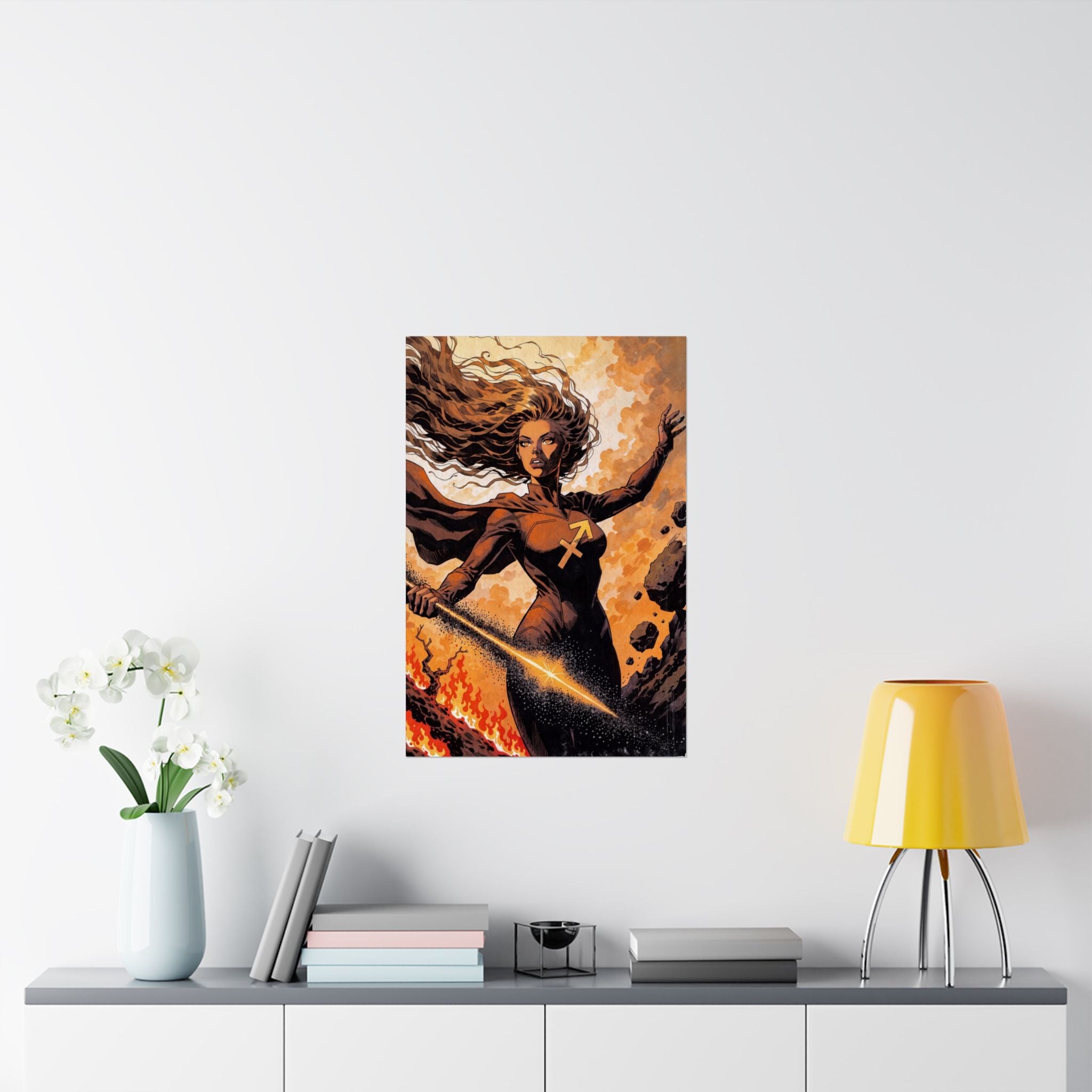Sagittarius Superhero Art Print