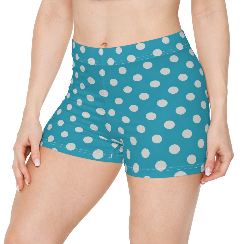 Blue Grotto Polka Dot Mini Shorts