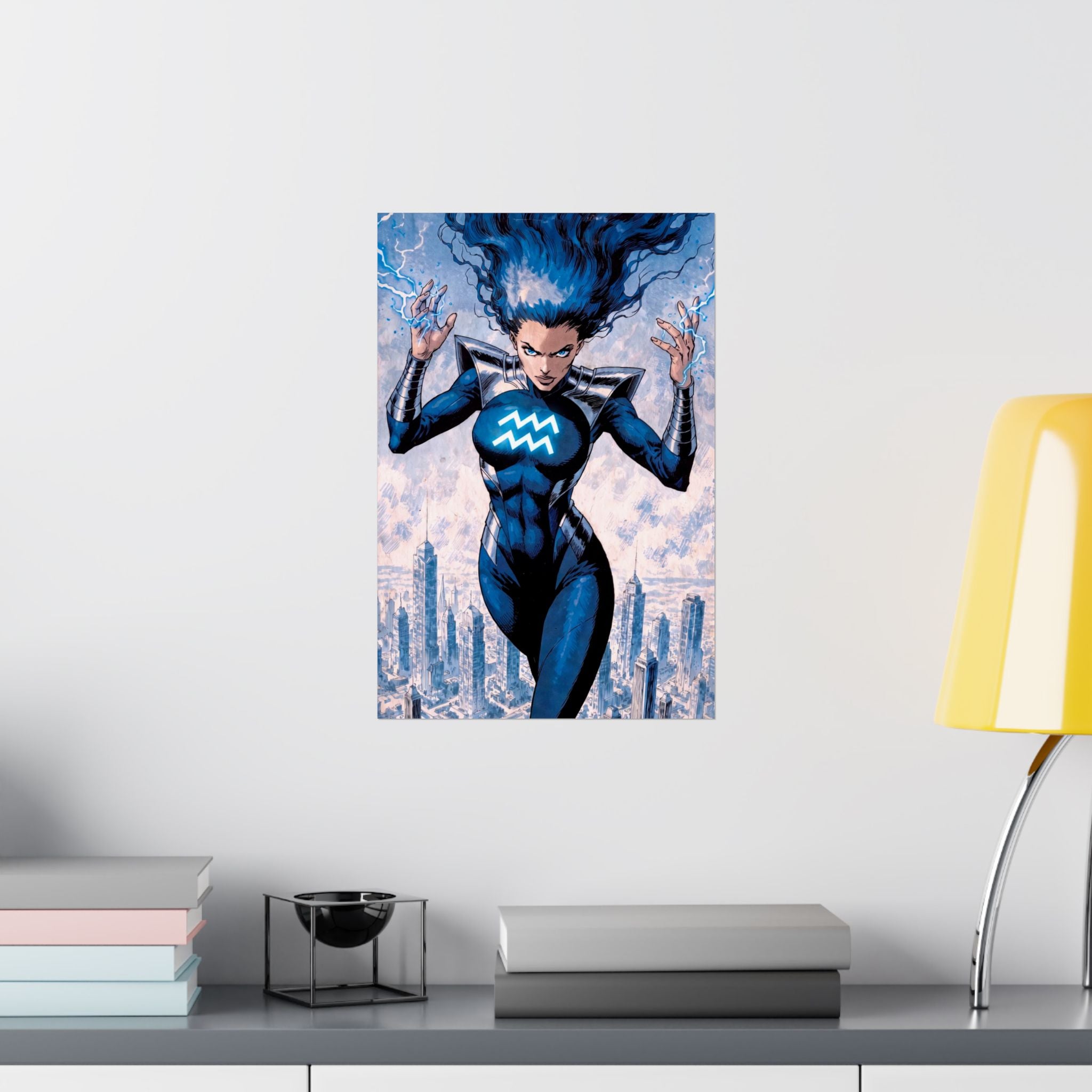 Aquarius Superhero Art Print