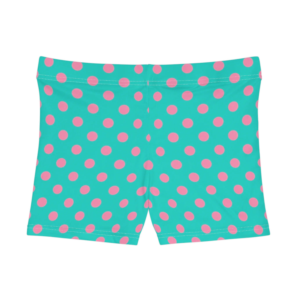 Lagoon Bloom Polka Dot Mini Shorts