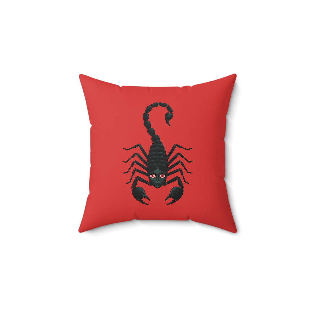 Scorpio Gothic Pillow | Faux Suede Square Pillow