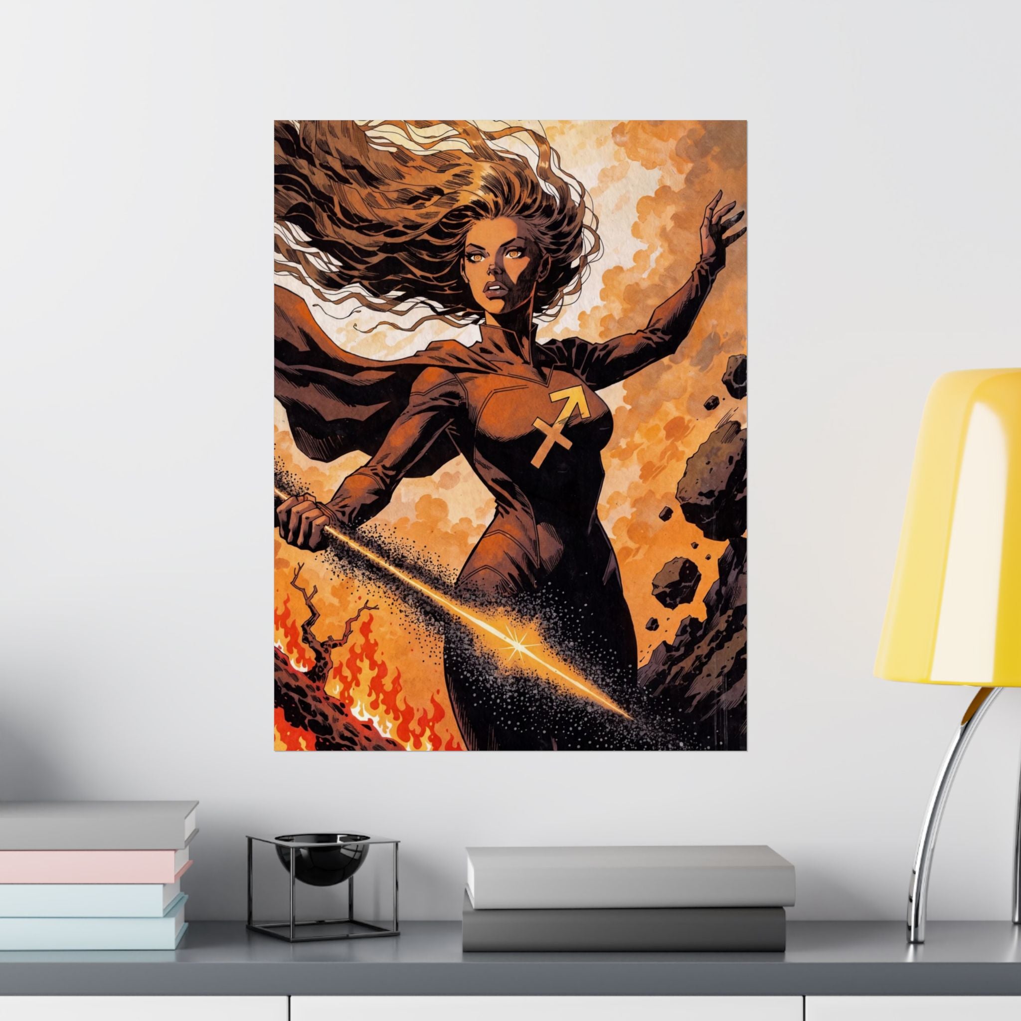 Sagittarius Superhero Art Print