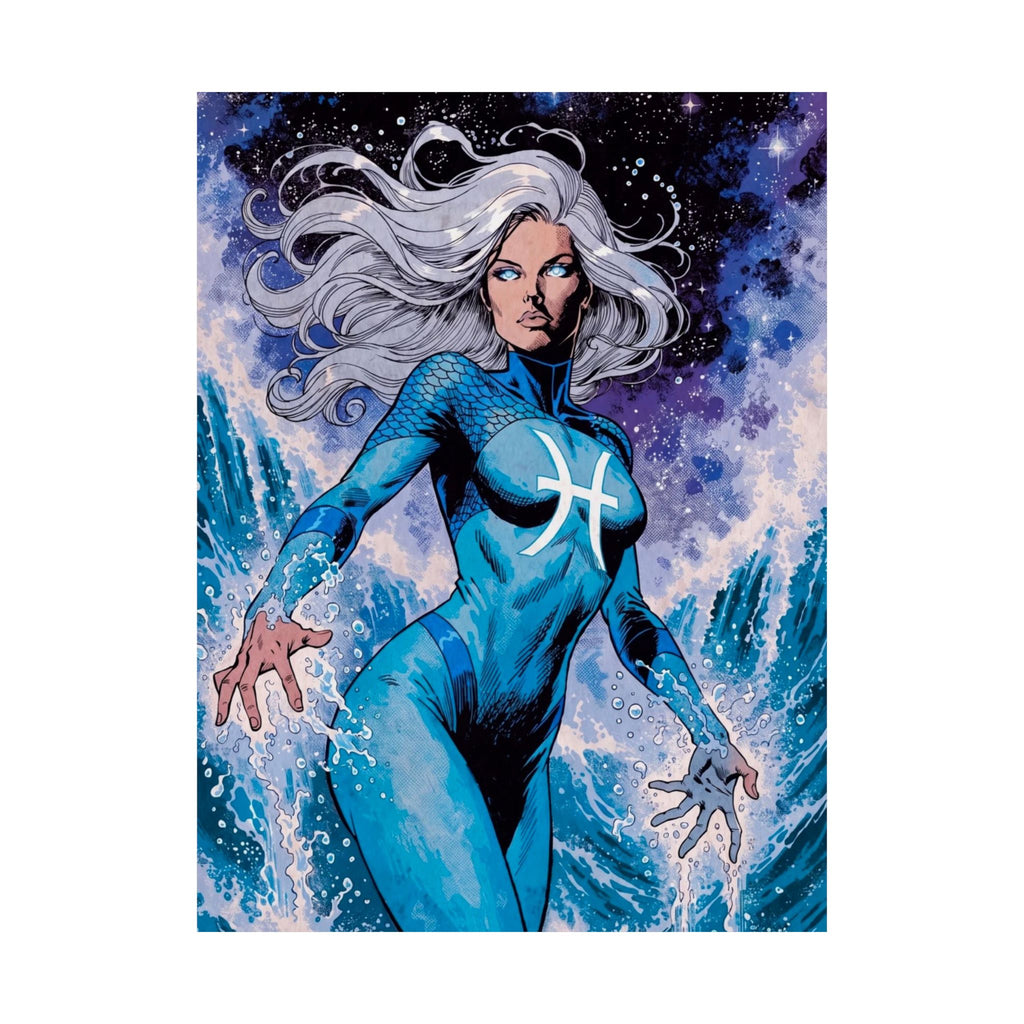 Pisces Superhero Art Print