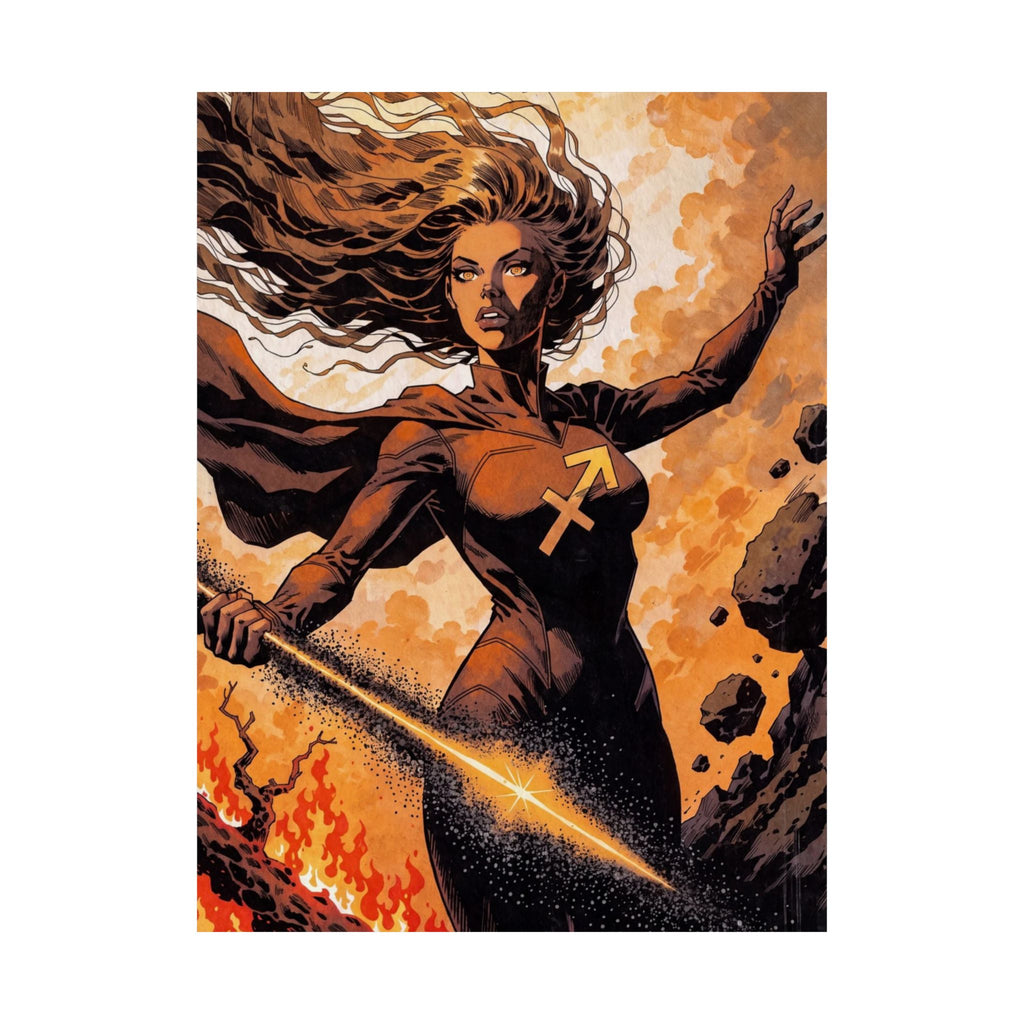 Sagittarius Superhero Art Print