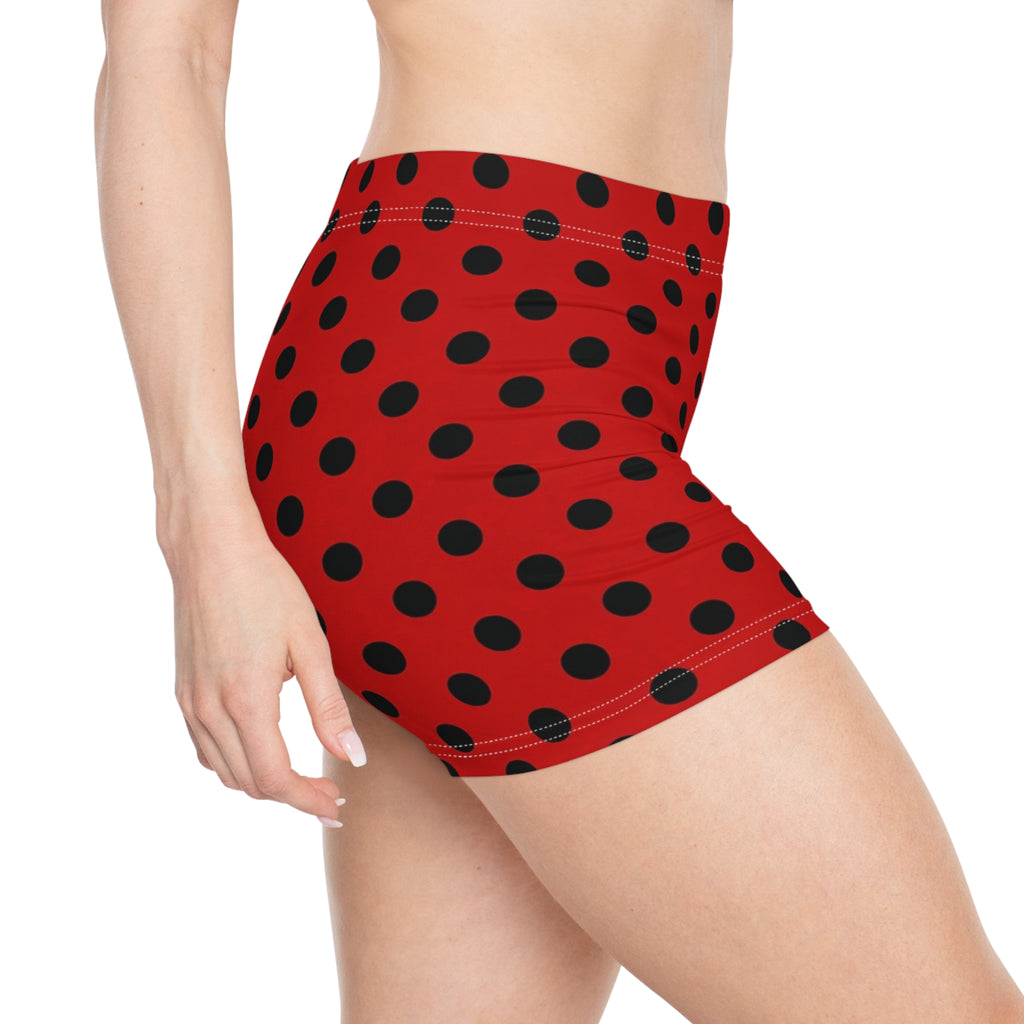 Ladybug Polka Dot Mini Shorts