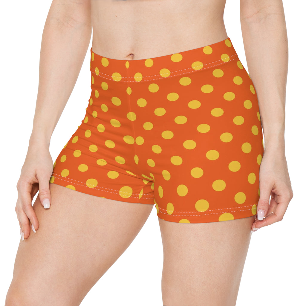 Peach Bonbon Polka Dot Mini Shorts