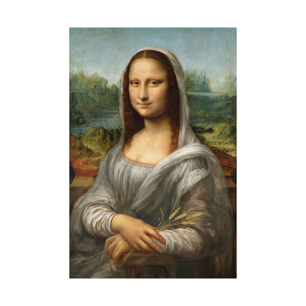 Virgo Zodiac Art Print - Mona Lisa Reimagined - Vertical Poster