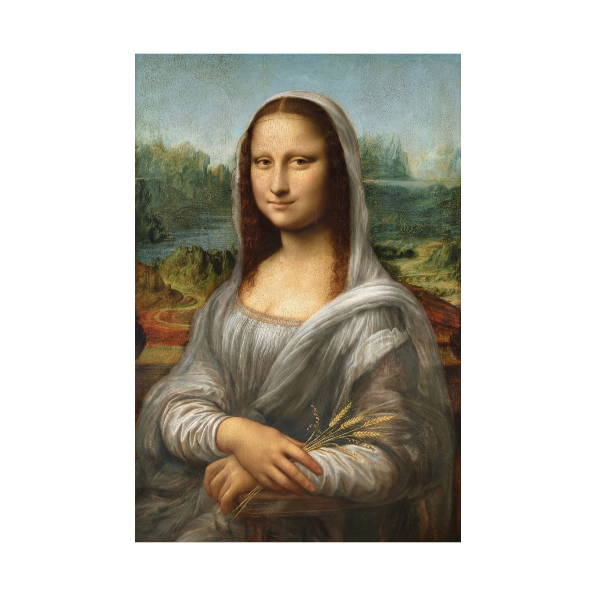 Virgo Zodiac Art Print - Mona Lisa Reimagined - Vertical Poster