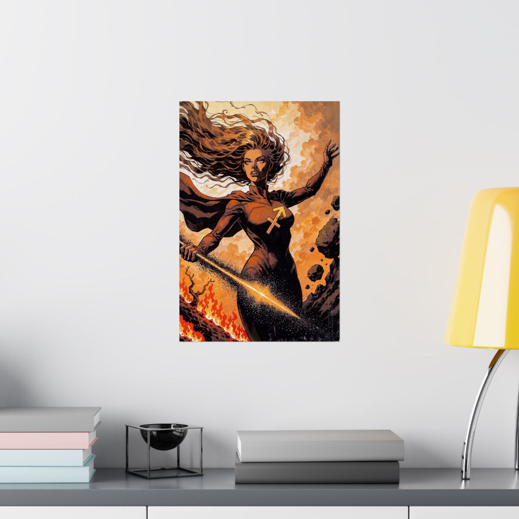 Sagittarius Superhero Art Print