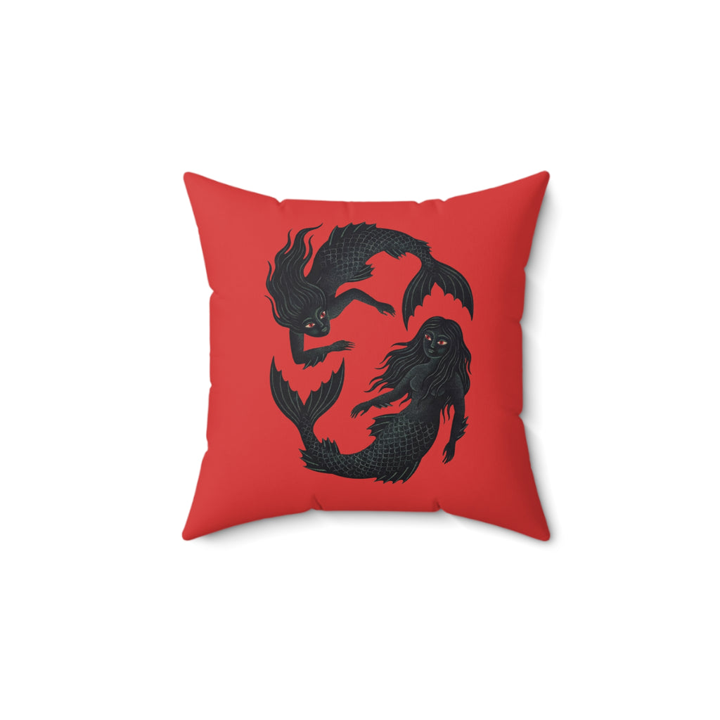 Pisces Gothic Pillow | Faux Suede Square Pillow