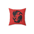 Pisces Gothic Pillow | Faux Suede Square Pillow
