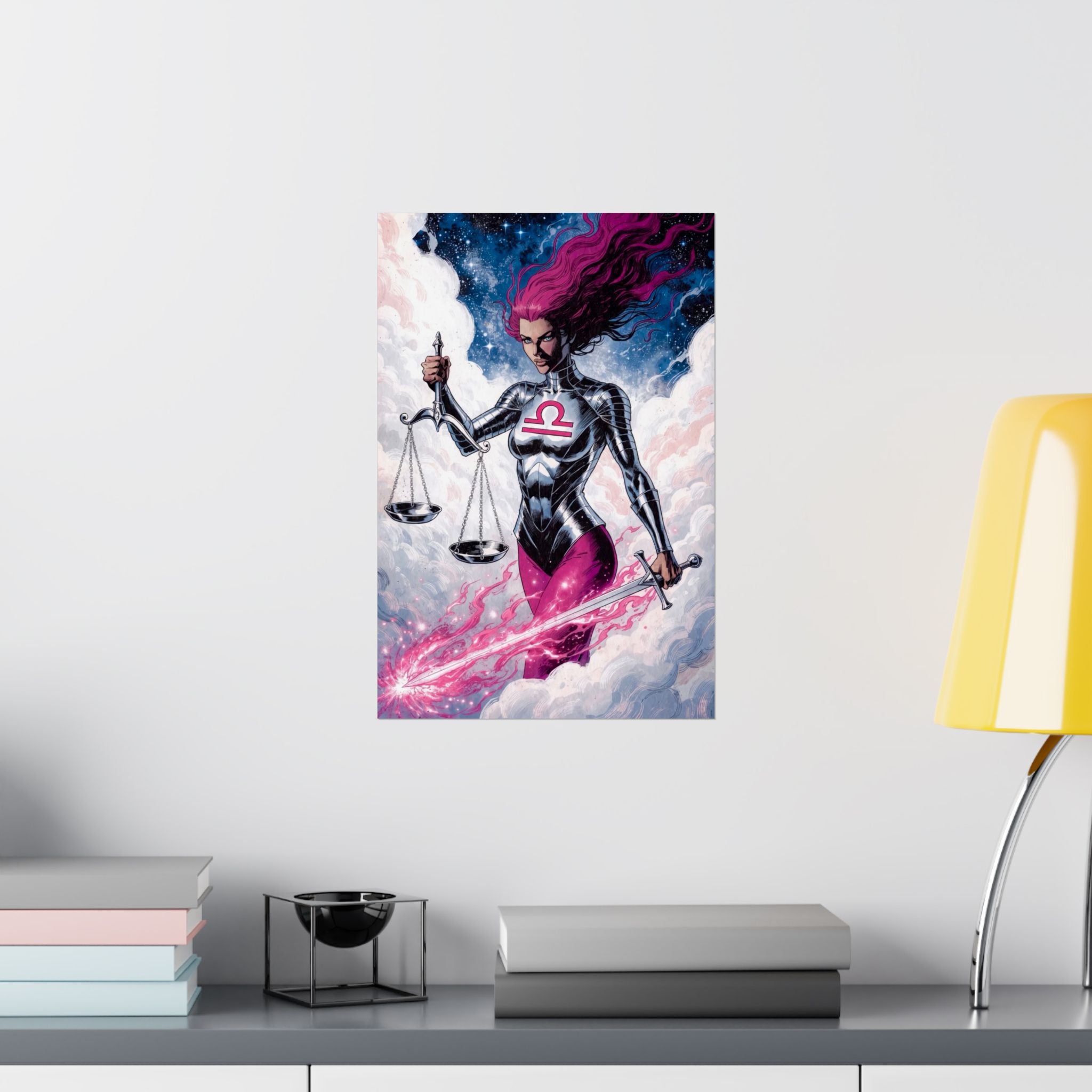 Libra Superhero Art Print