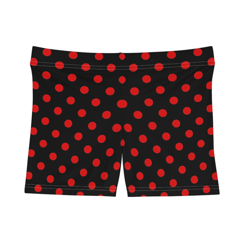 Black Widow Polka Dot Mini Shorts
