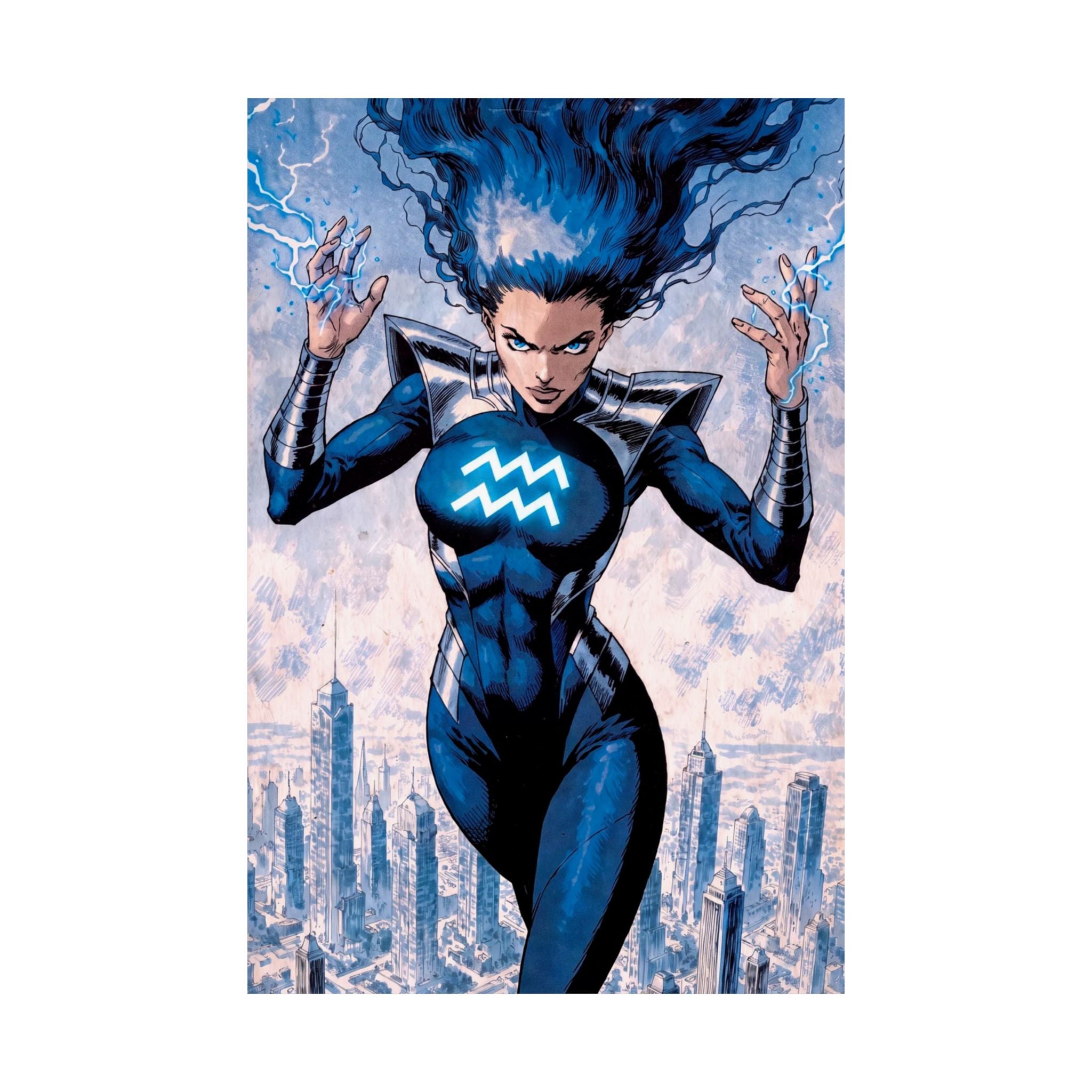 Aquarius Superhero Art Print