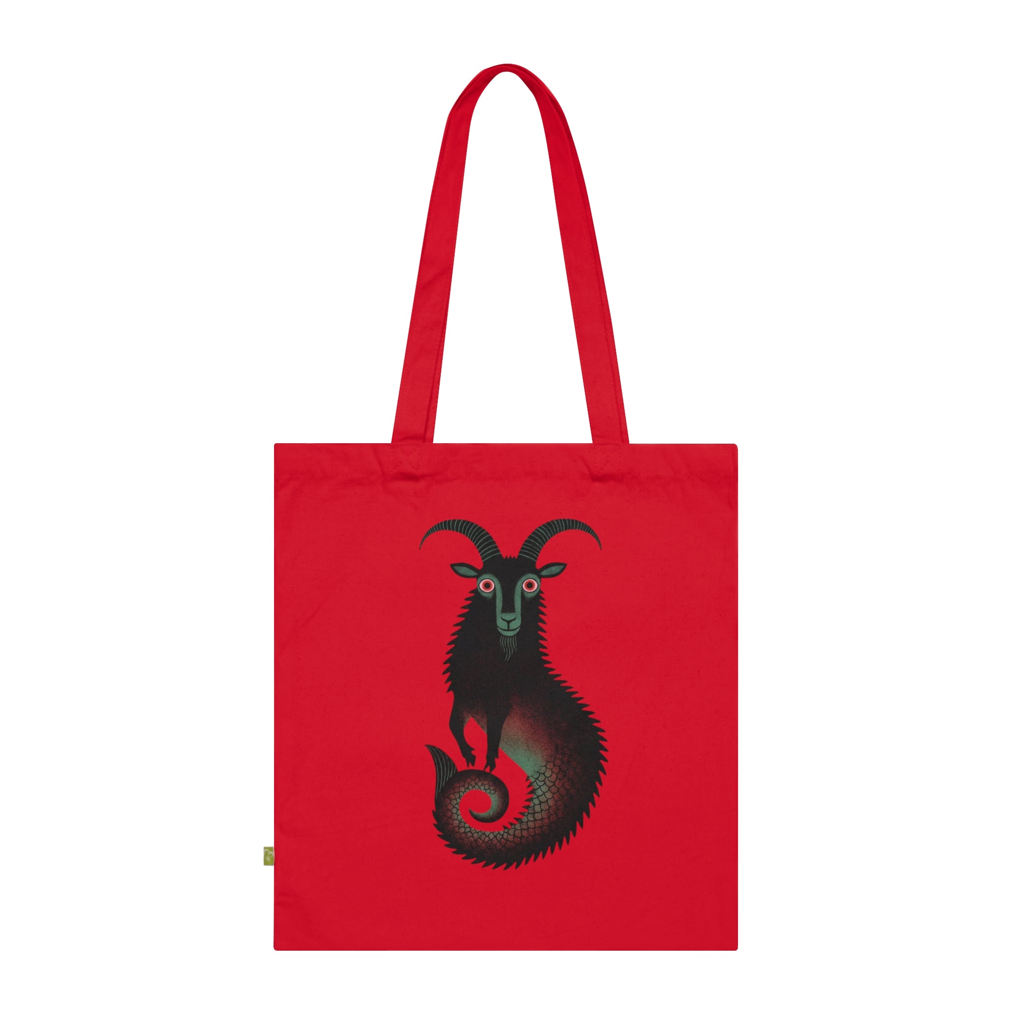 Capricorn Shadow Sea Goat - Gothic Organic Cotton Tote Bag