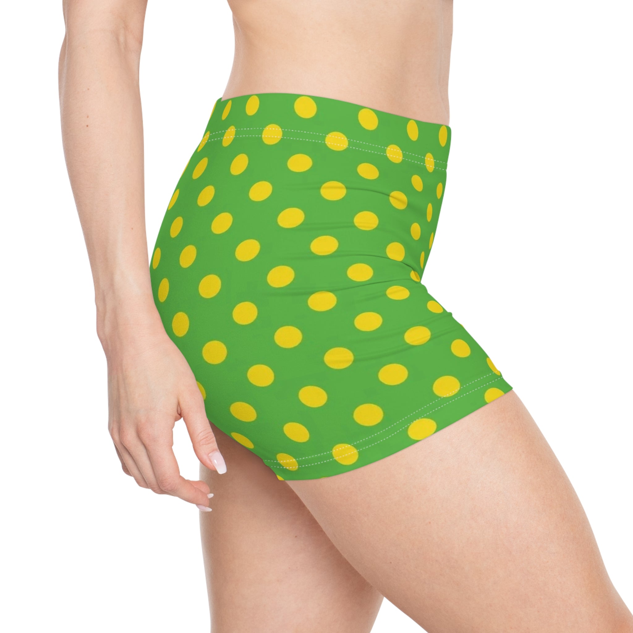 Lemon Belle Polka Dot Mini Shorts