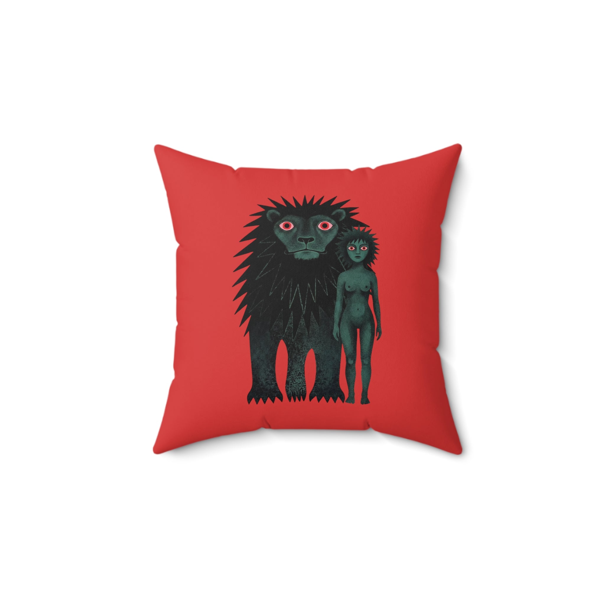 Leo Gothic Pillow | Faux Suede Square Pillow