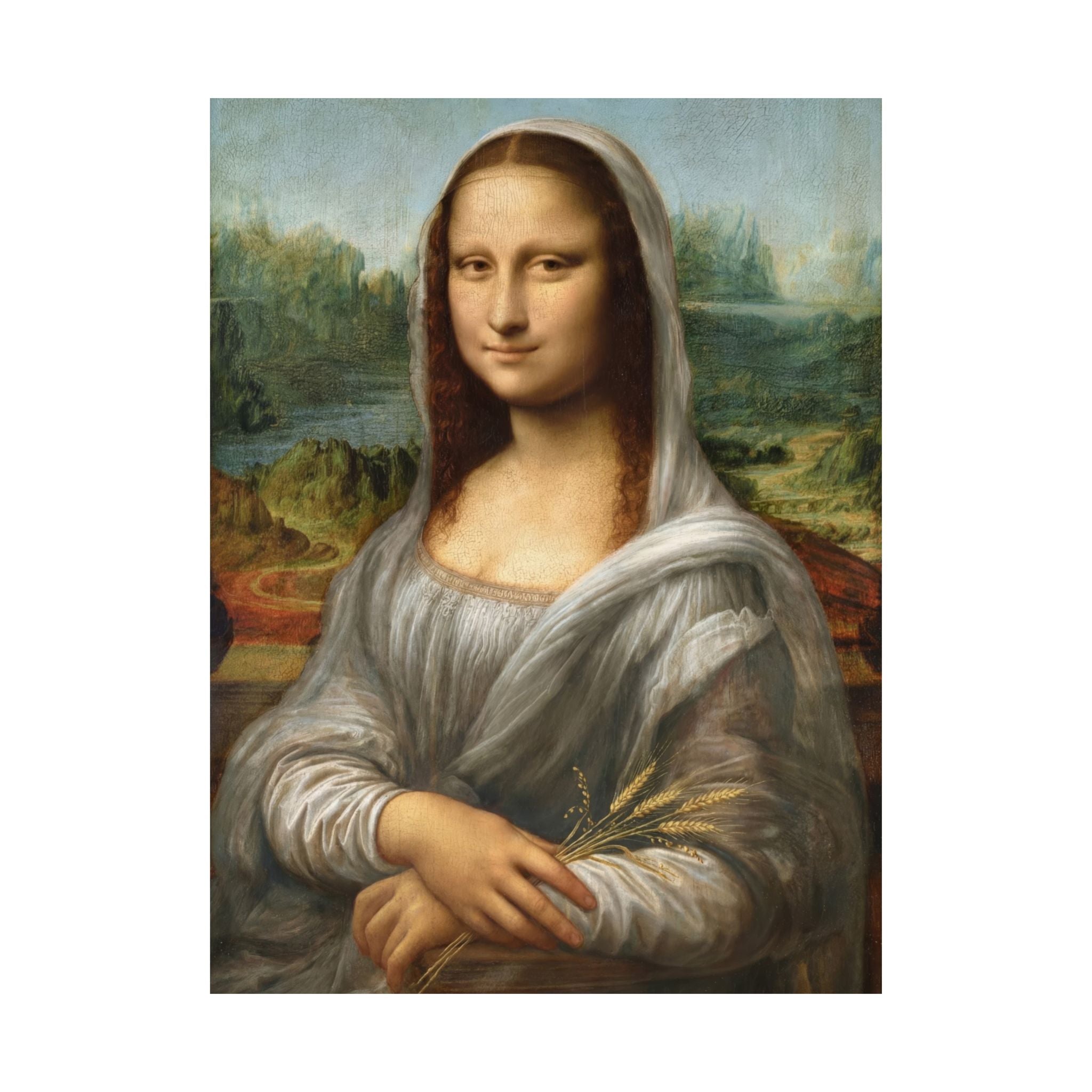 Virgo Zodiac Art Print - Mona Lisa Reimagined - Vertical Poster