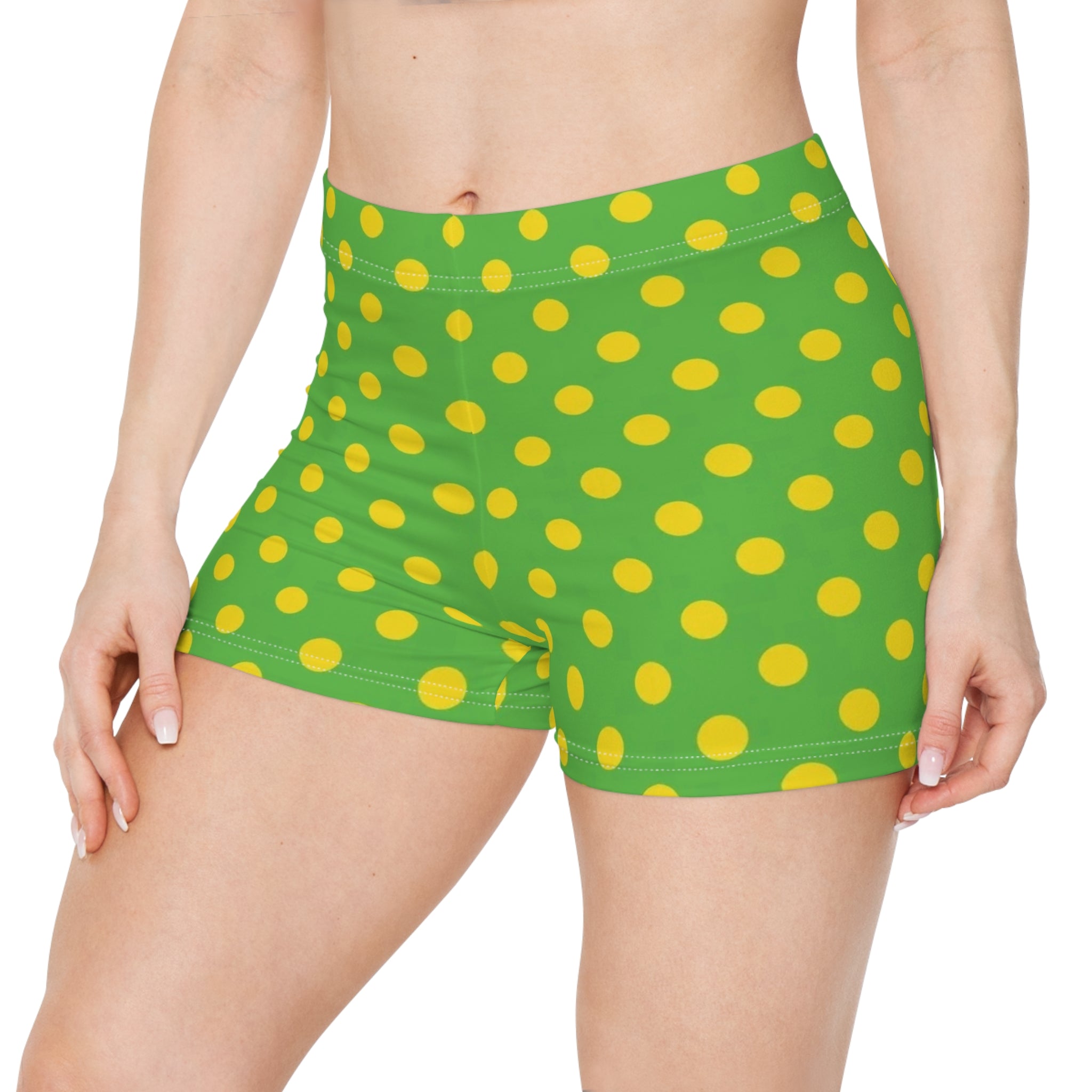 Lemon Belle Polka Dot Mini Shorts