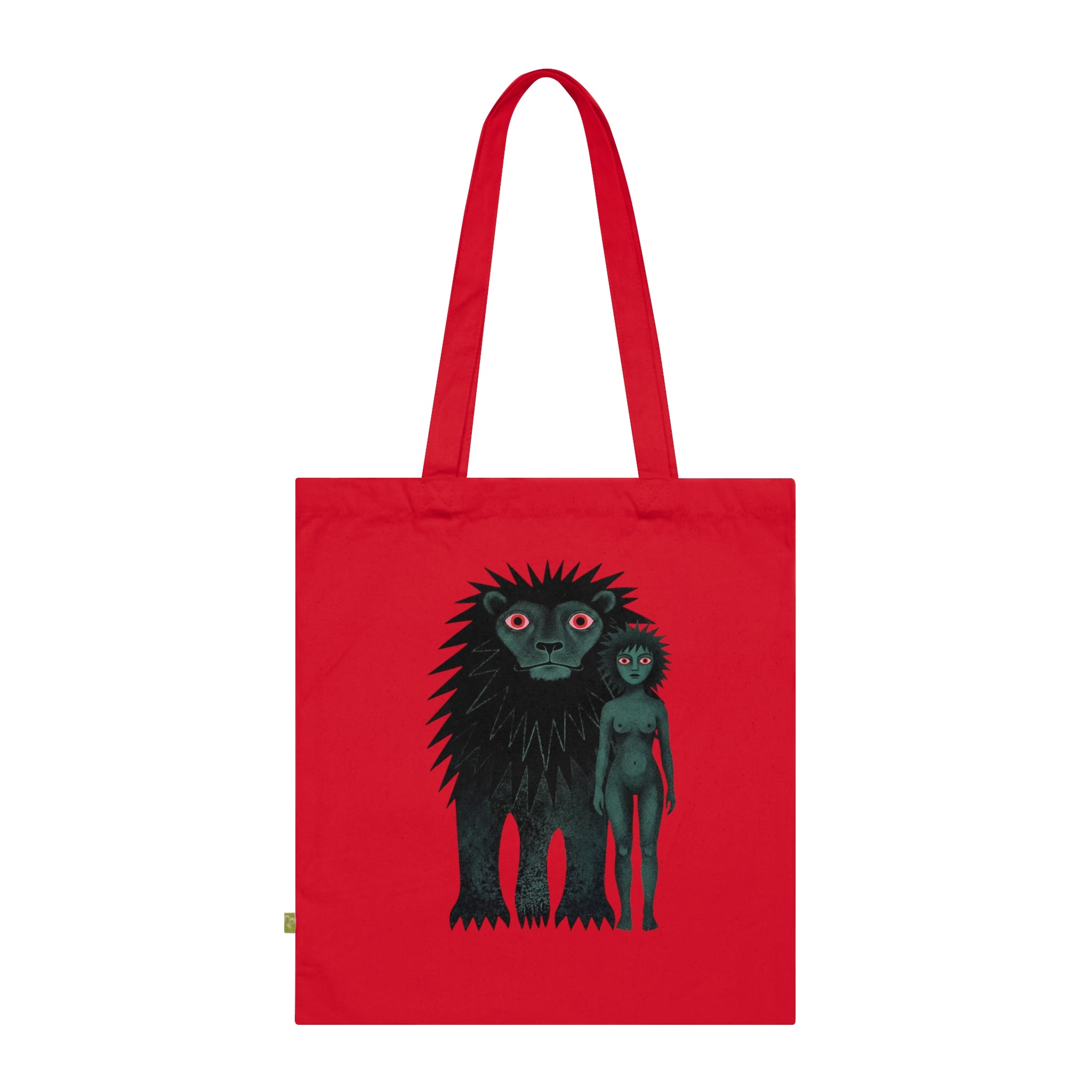 Leo Shadow Lion - Gothic Organic Cotton Tote Bag