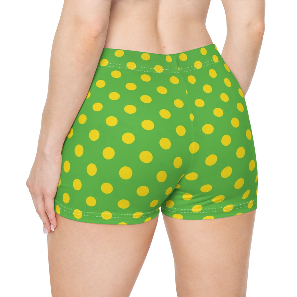 Lemon Belle Polka Dot Mini Shorts