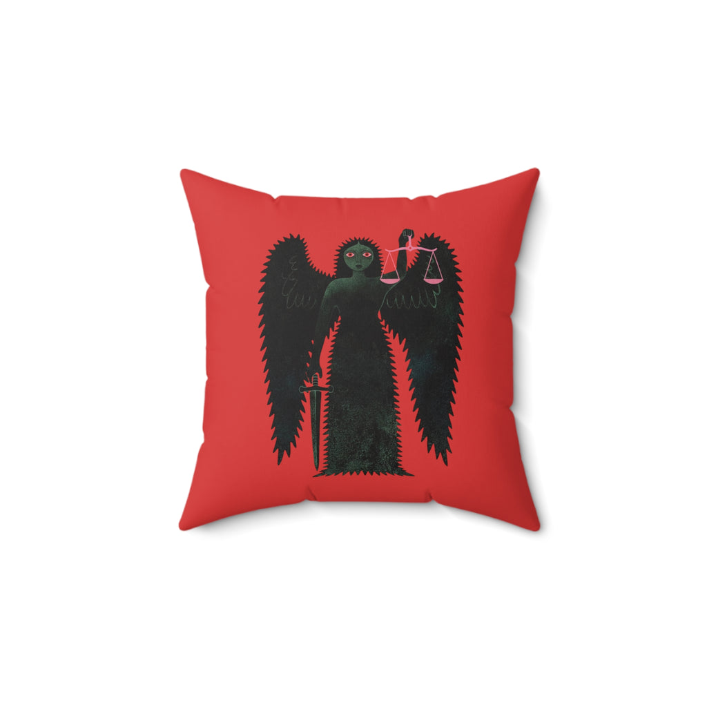 Libra Gothic Pillow | Faux Suede Square Pillow