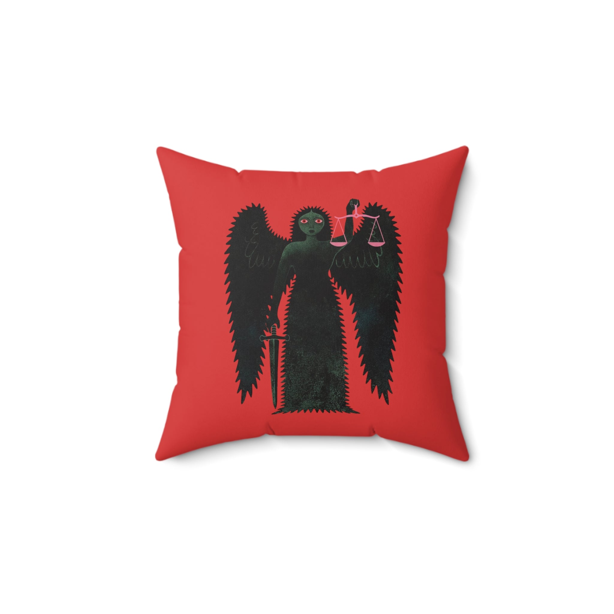 Libra Gothic Pillow | Faux Suede Square Pillow