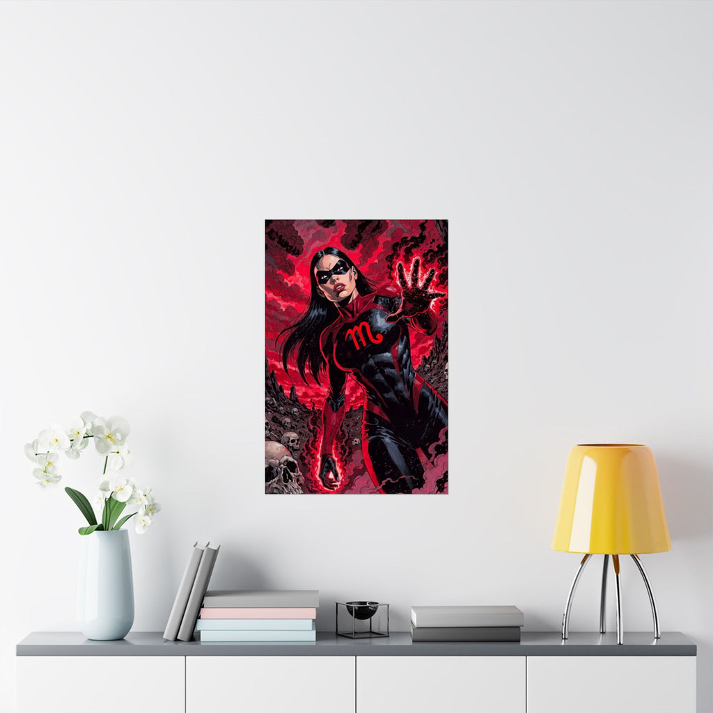 Scorpio Superhero Art Print