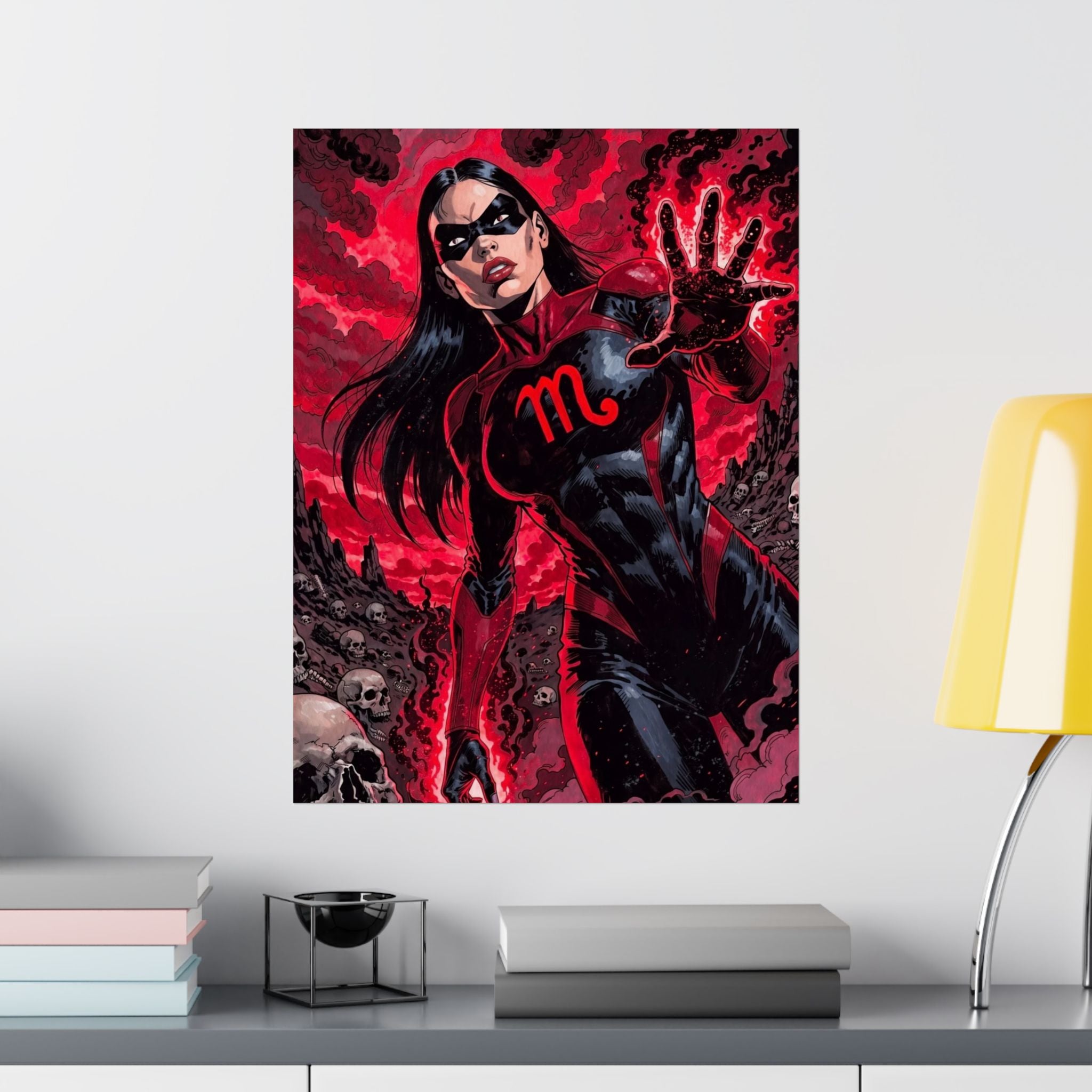 Scorpio Superhero Art Print