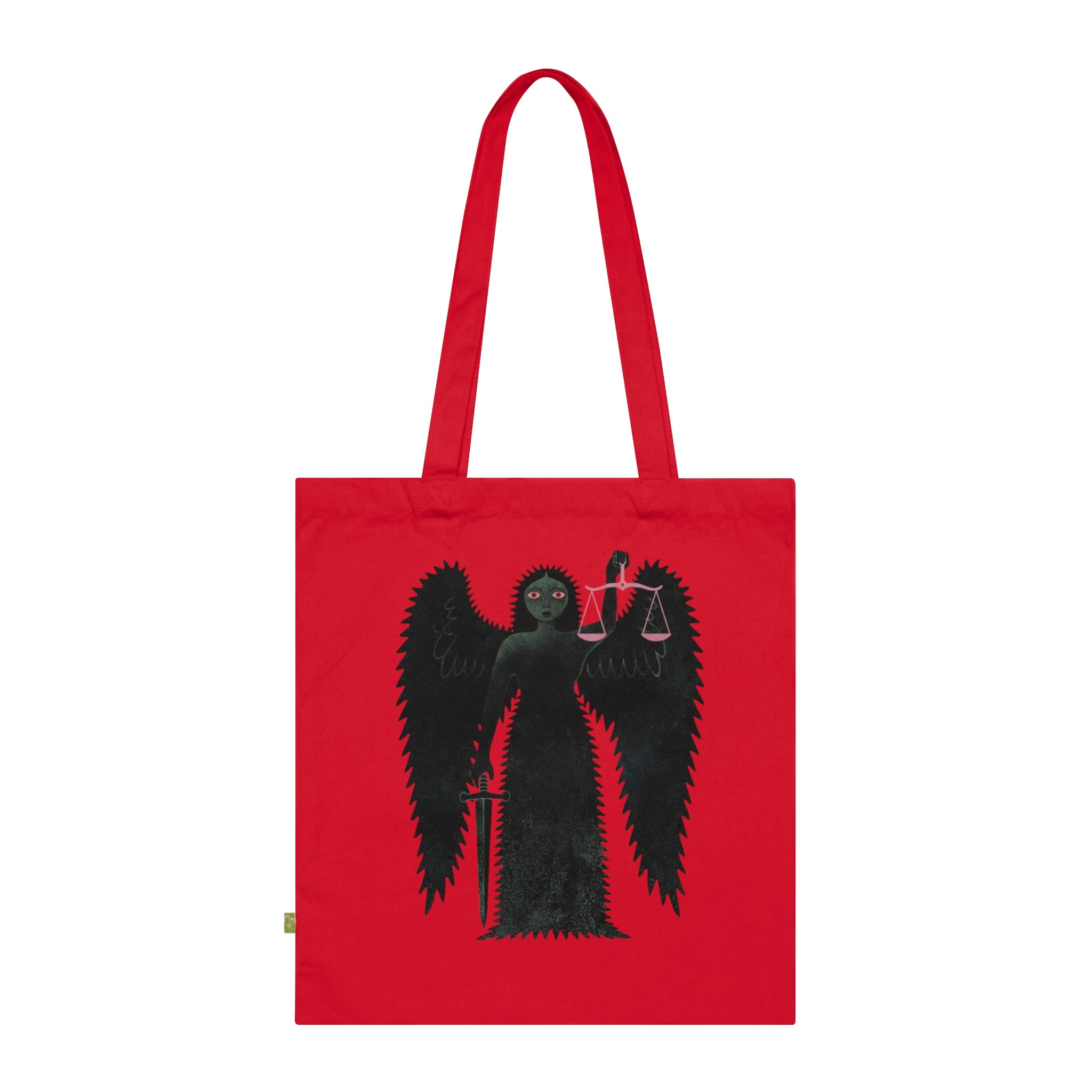 Libra Angel of Justice - Gothic Organic Cotton Tote Bag