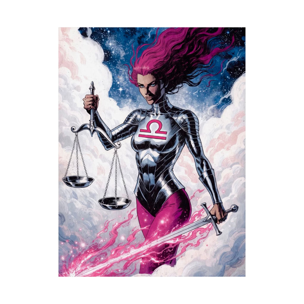 Libra Superhero Art Print