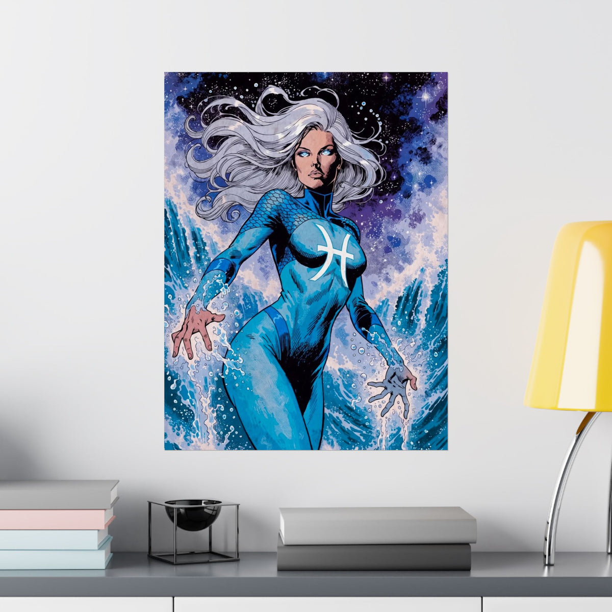 Pisces Superhero Art Print