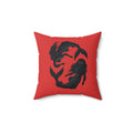 Pisces Gothic Pillow | Faux Suede Square Pillow