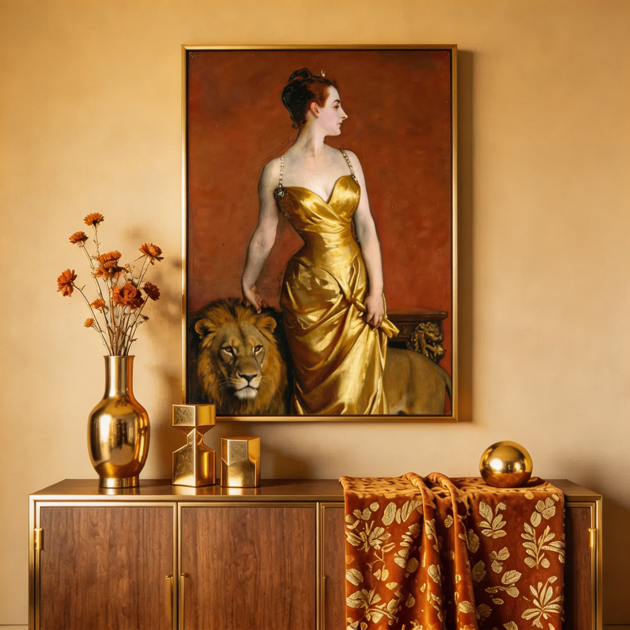 Leo Zodiac Art Print - Madame X Reimagined - Vertical Poster