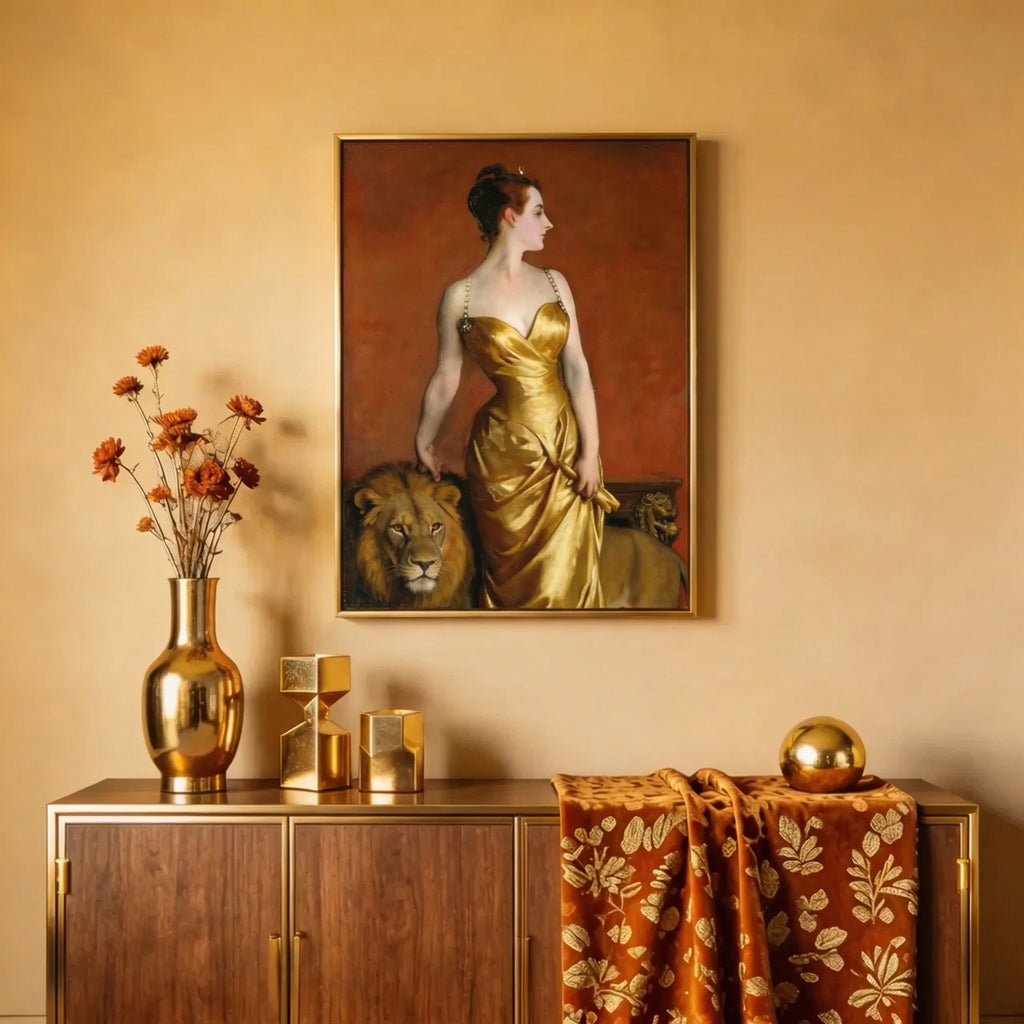 Leo Zodiac Art Print - Madame X Reimagined - Vertical Poster