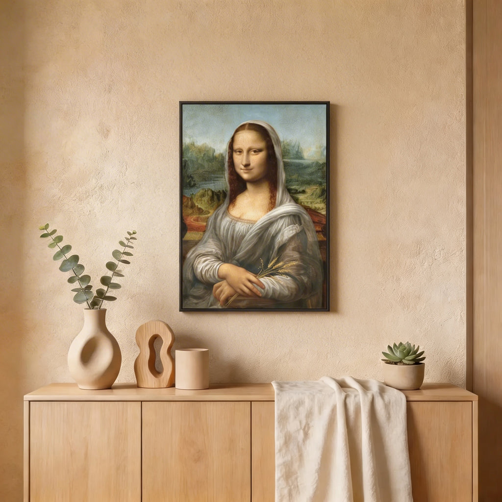 Virgo Zodiac Art Print - Mona Lisa Reimagined - Vertical Poster