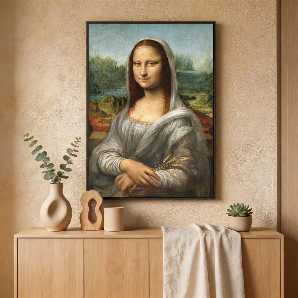 Virgo Zodiac Art Print - Mona Lisa Reimagined - Vertical Poster