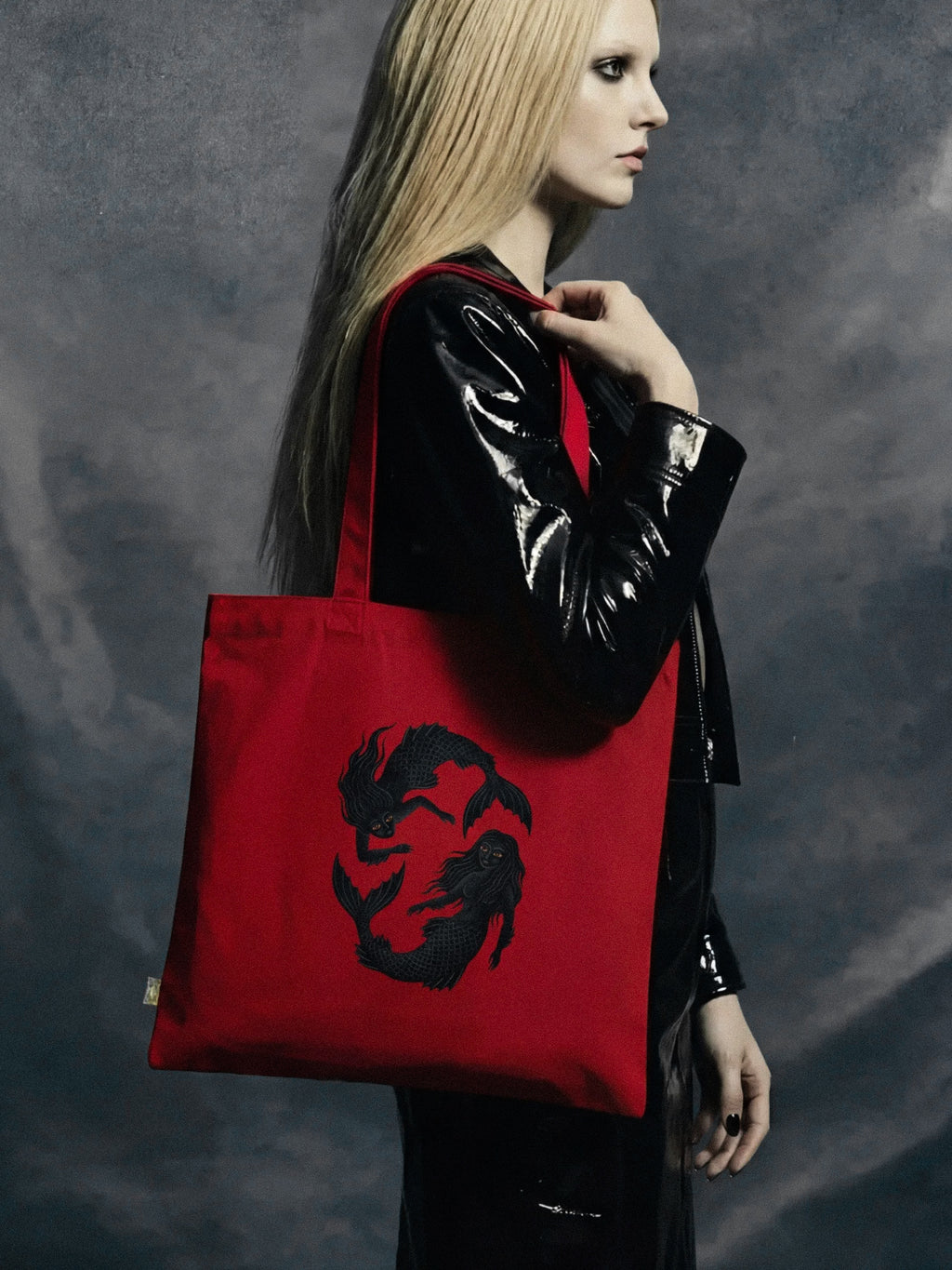 Pisces Mermaids - Gothic Organic Cotton Tote Bag