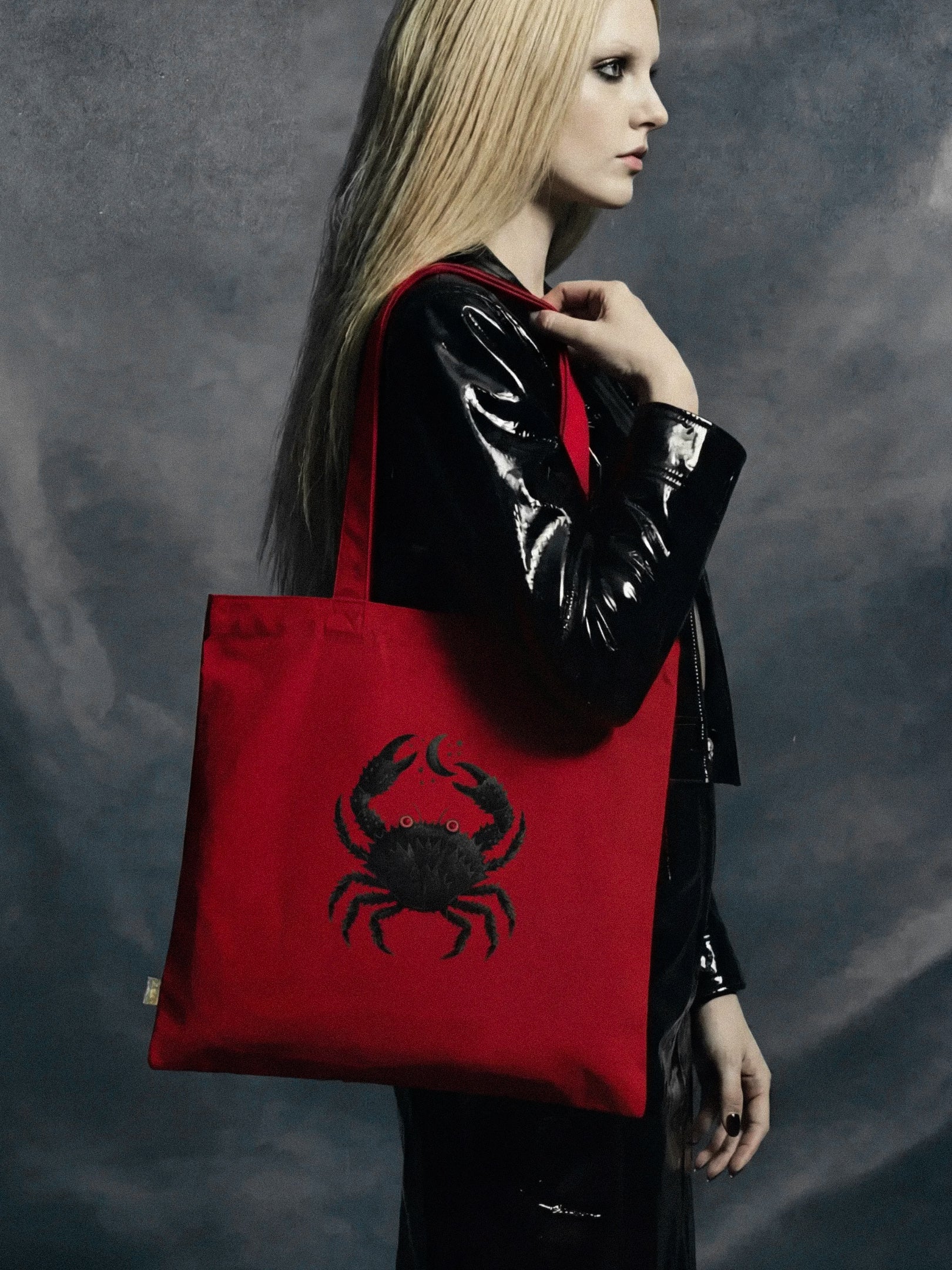 Cancer Lunar Crab - Gothic Organic Cotton Tote Bag