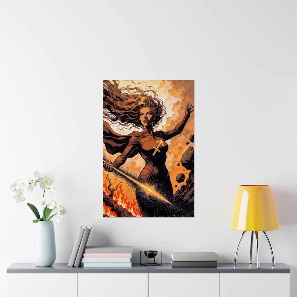 Sagittarius Superhero Art Print