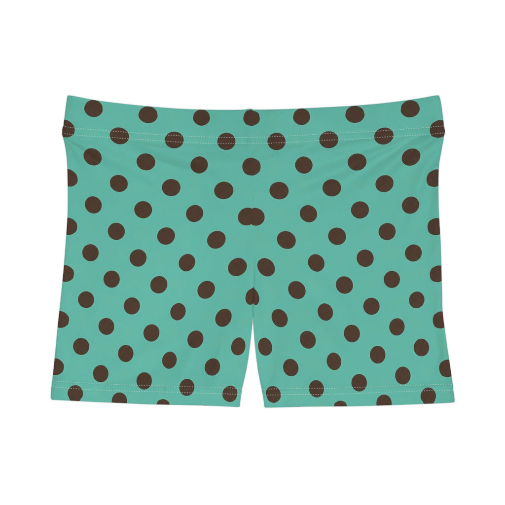 Palm Espresso Polka Dot Mini Shorts