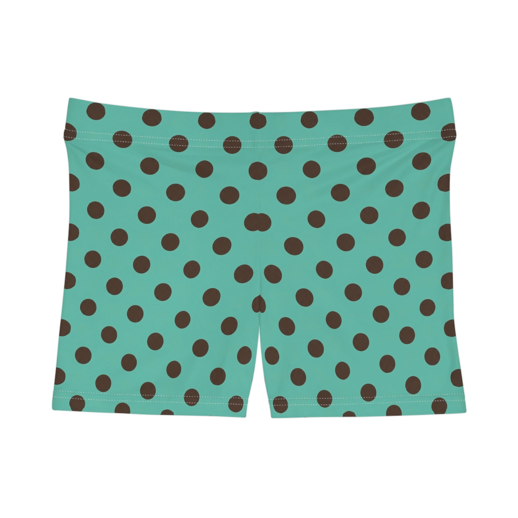 Palm Espresso Polka Dot Mini Shorts