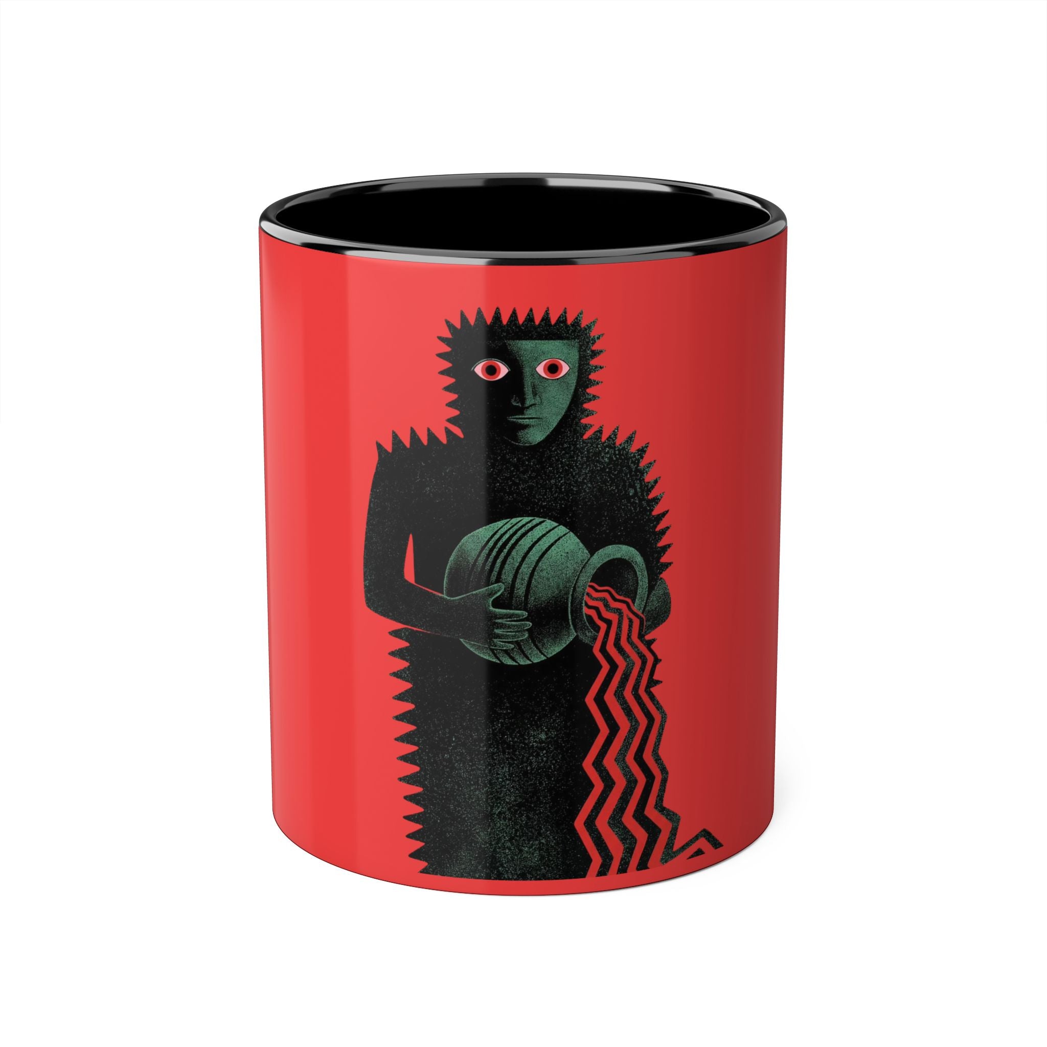 Aquarius Zodiac Sign Illustrated Mug | Astrology 11oz Coffee Mug | Horoscope Art Mug