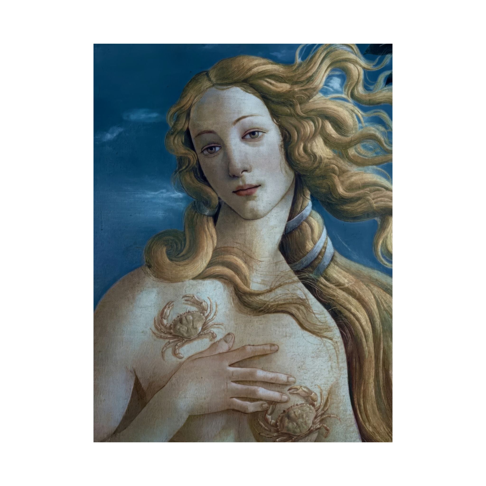 Cancer Zodiac Art Print - Birth of Venus Reimagined - Vertical Poster